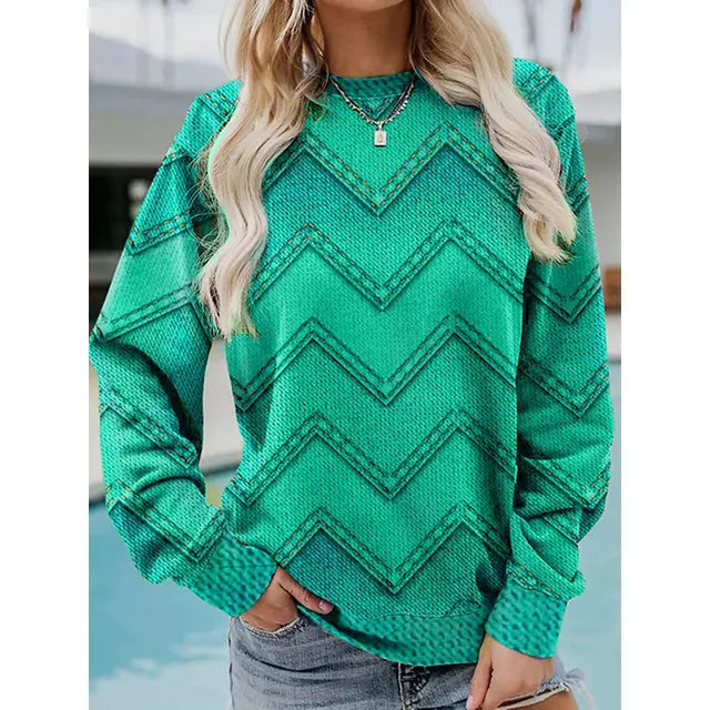 Pull Femme Imprimé Tendance Classique 5