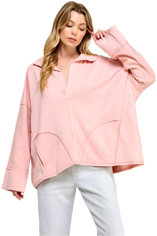 Pull Femme Manches Dolman Viscose Décontracté 0