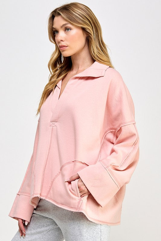 Pull Femme Manches Dolman Viscose Décontracté 1