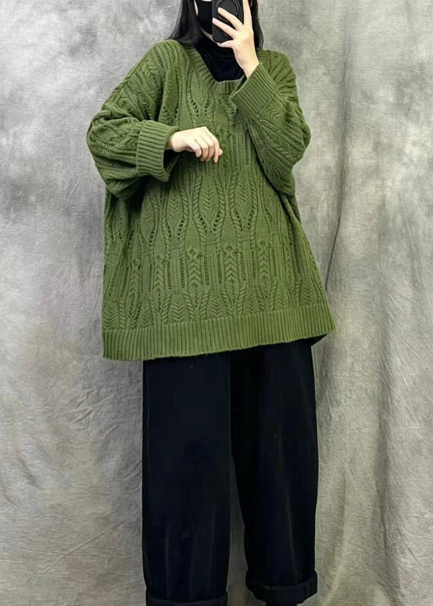 Pull Femme Oversize Style Bohème Col Rond 2