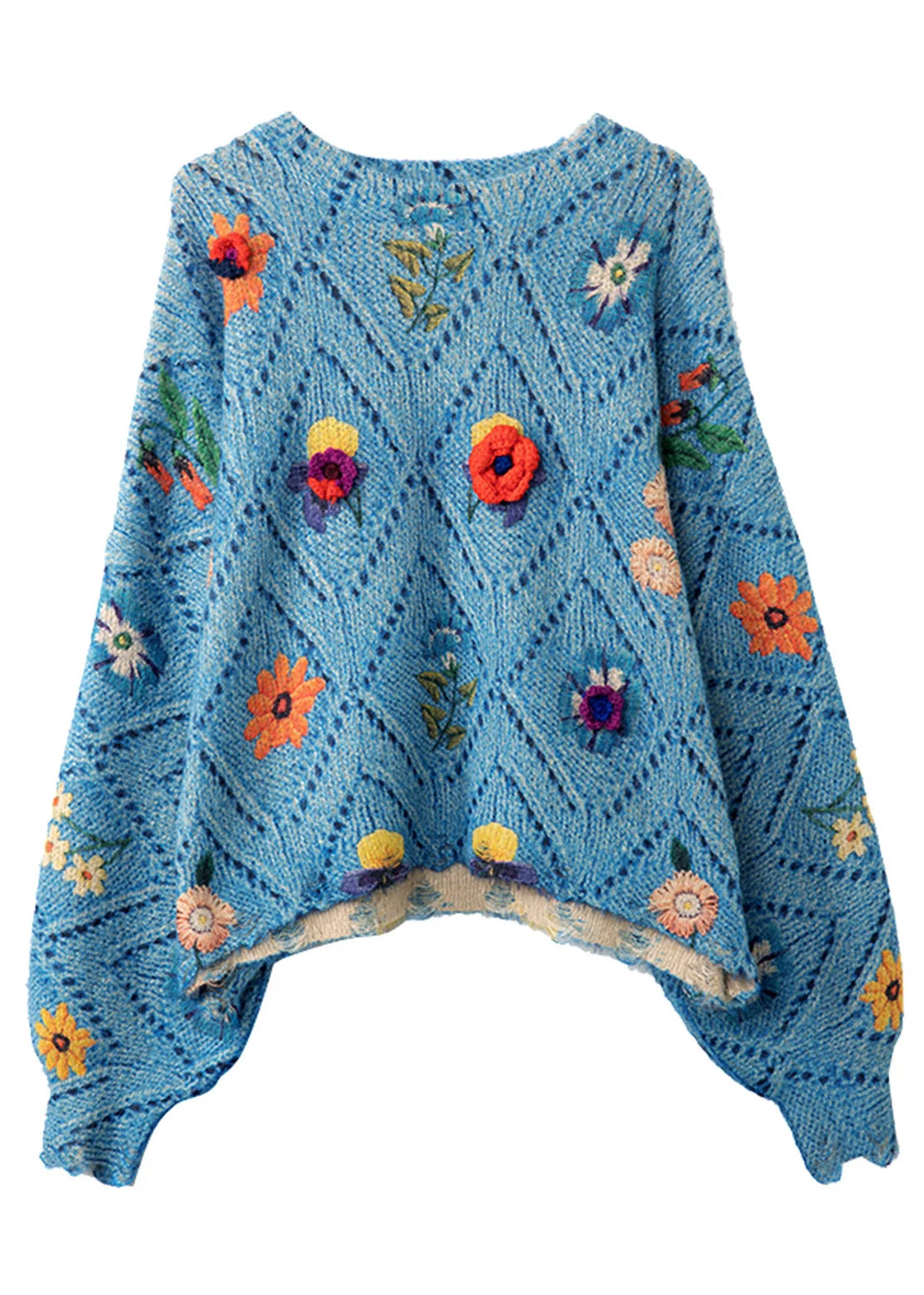 Pull Femme Oversize à Motif Floral Automnal 4
