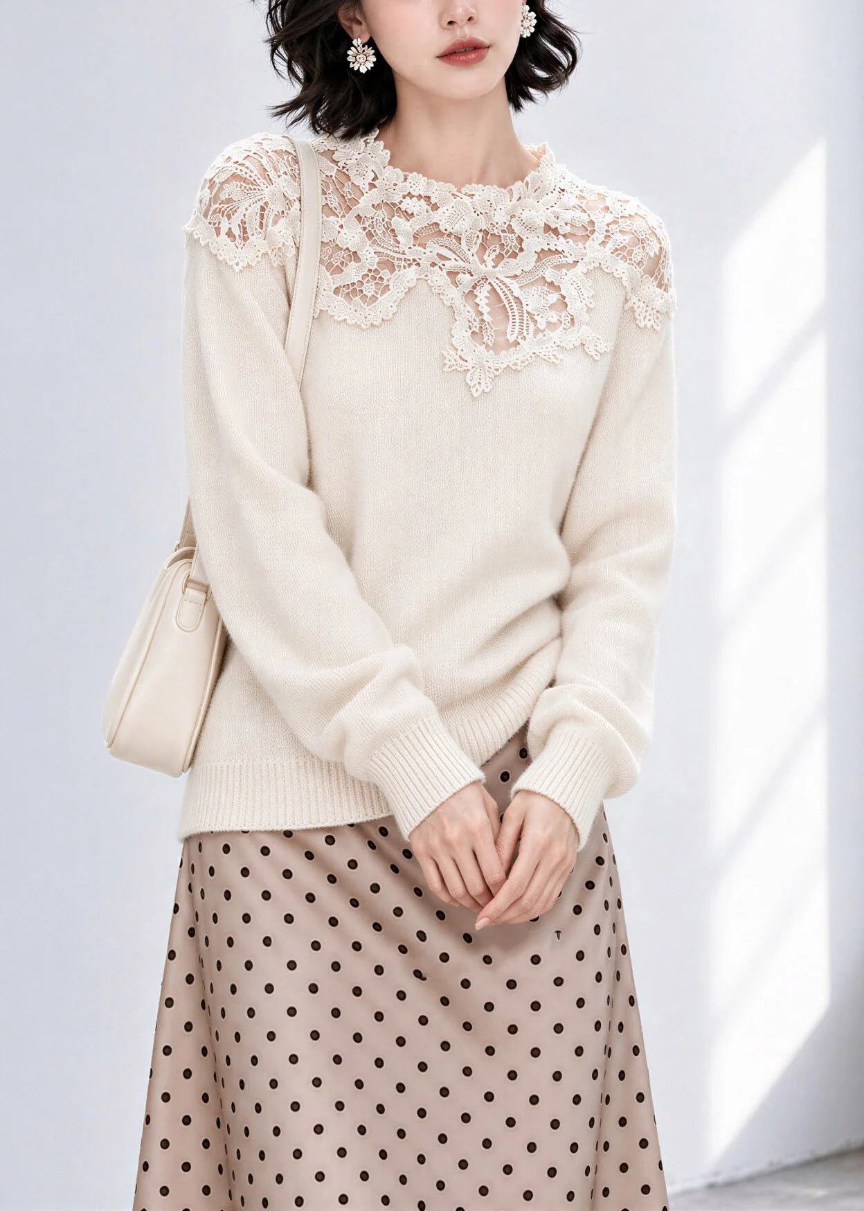 Pull Femme Patchwork Dentelle Automne 1
