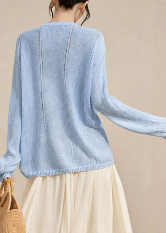 Pull Femme à Manches Longues Brodé Style Décontracté 4