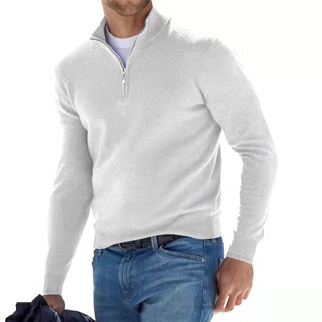 Pull Homme Col V Tricoté Acrylique Polyester Décontracté 7