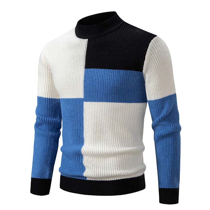 Pull Homme Moderne Color Block Casual 1