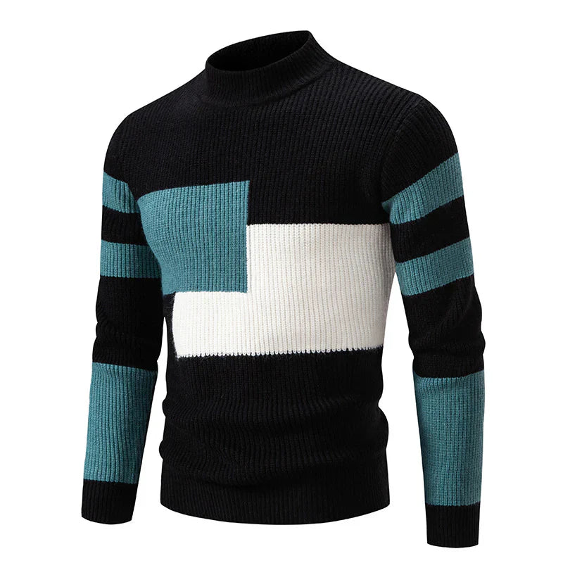 Pull Homme Moderne Color Block Casual 2