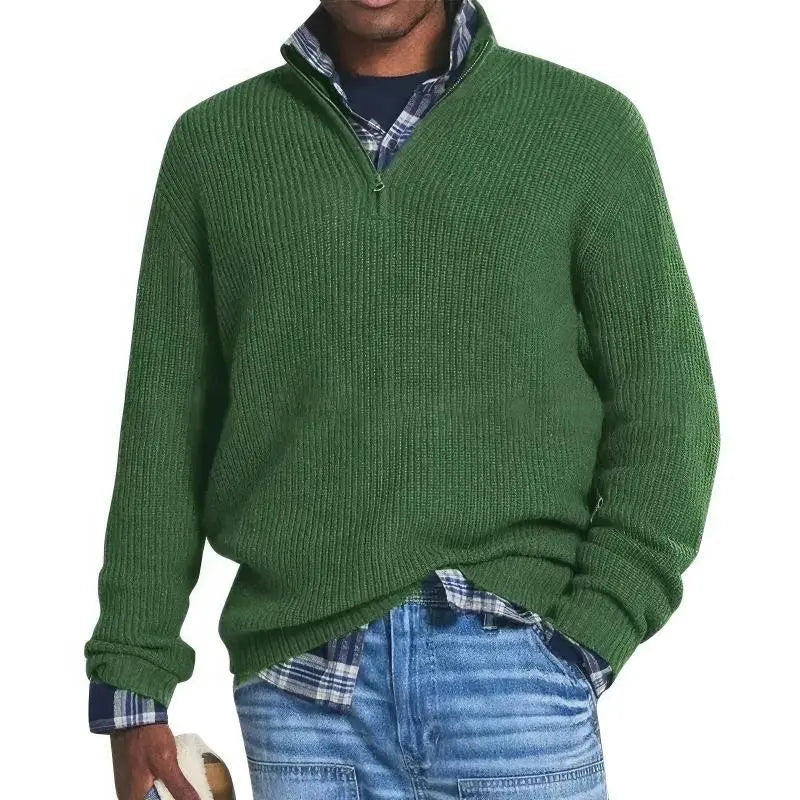 Pull Homme Tricoté Avec Fermeture Éclair Moderne 6