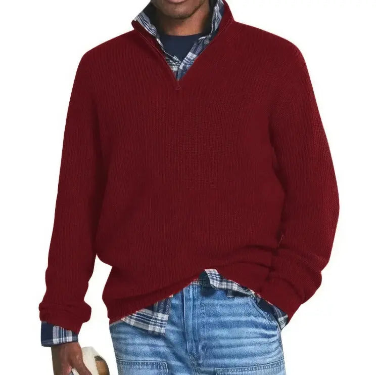 Pull Homme Tricoté Avec Fermeture Éclair Moderne 7
