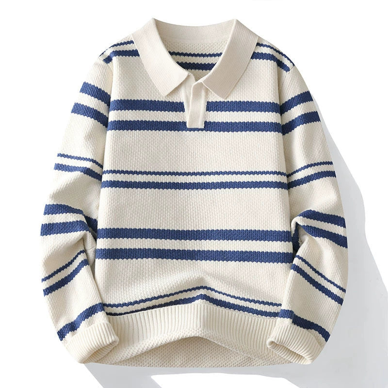 Pull Homme à Rayures Décontracté 1