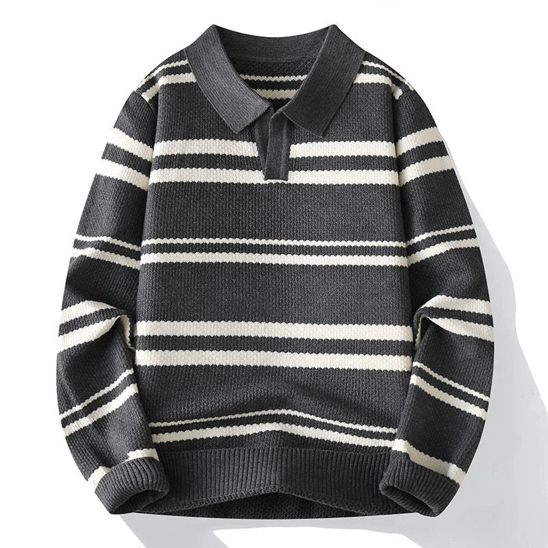 Pull Homme à Rayures Décontracté 2