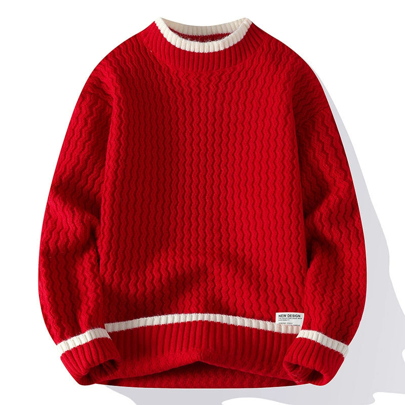 Pull Over Homme Décontracté avec Bordure Rayée 3