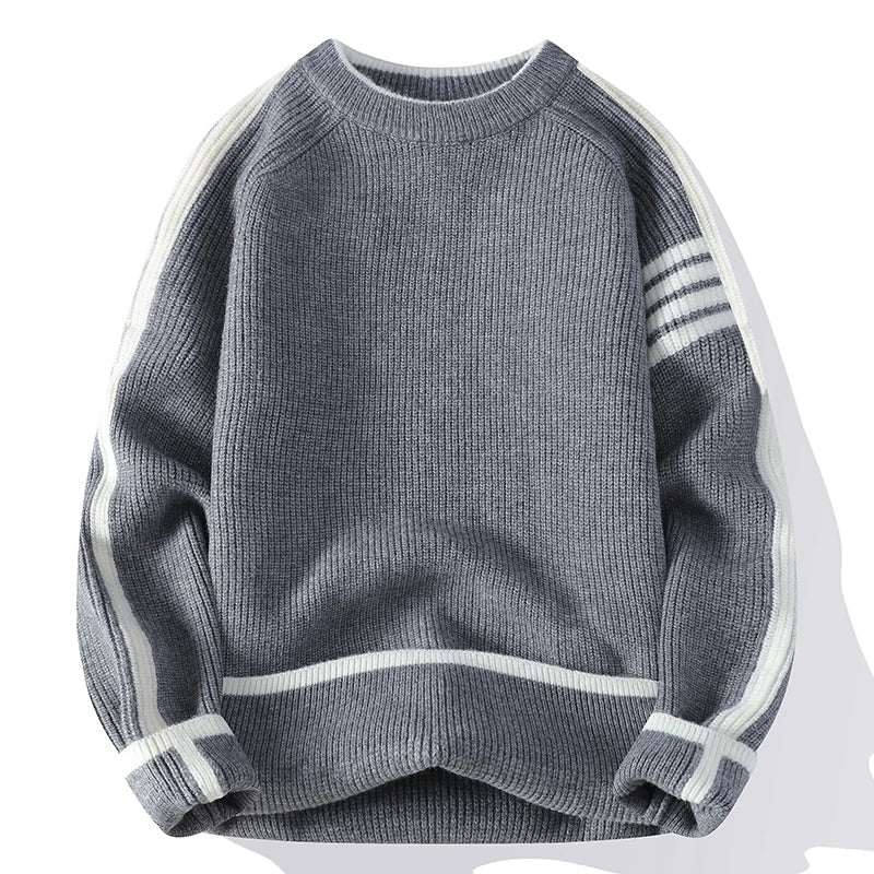 Pull Unisexe à Rayures Audacieuses Ample 2