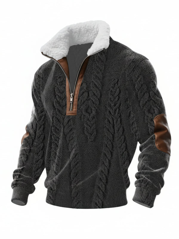 Pull Zippé Col Montant pour Homme 0