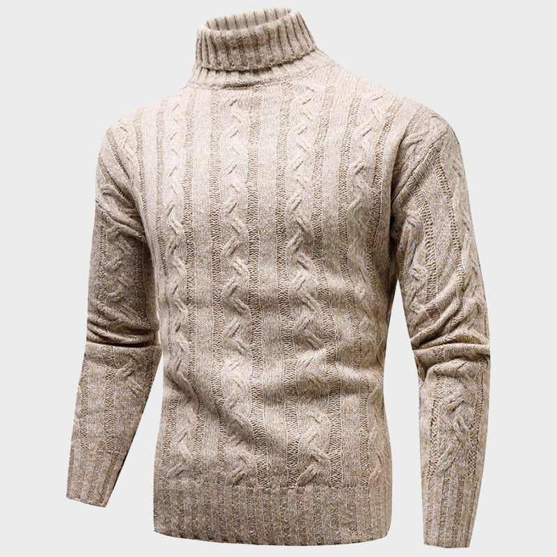 Pull à col roulé pour Femme en Maille Torsadée 2