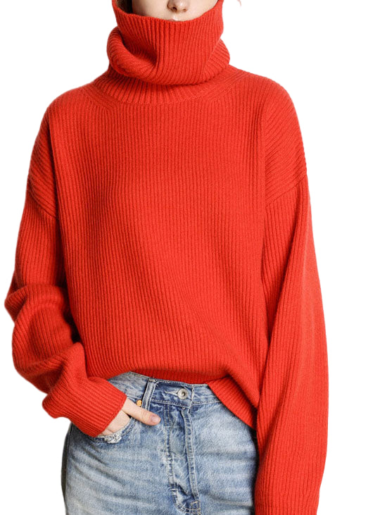 Pull à col roulé pour femmes en cachemire 0