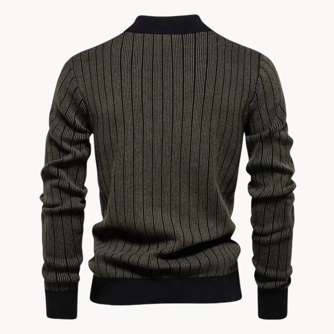 Pull à manches longues pour homme à rayures 2