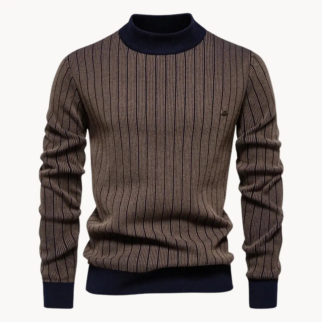 Pull à manches longues pour homme à rayures 7