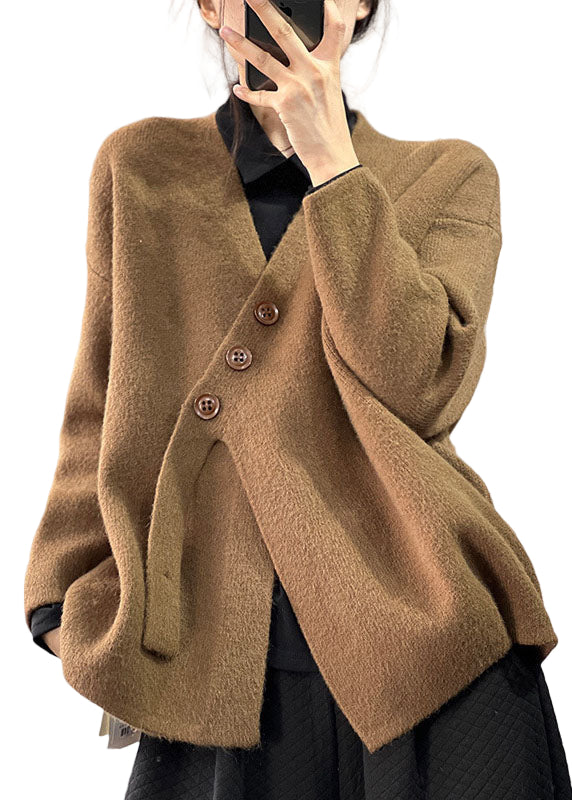 Pull en Cachemire Épais Asymétrique pour Femme 0