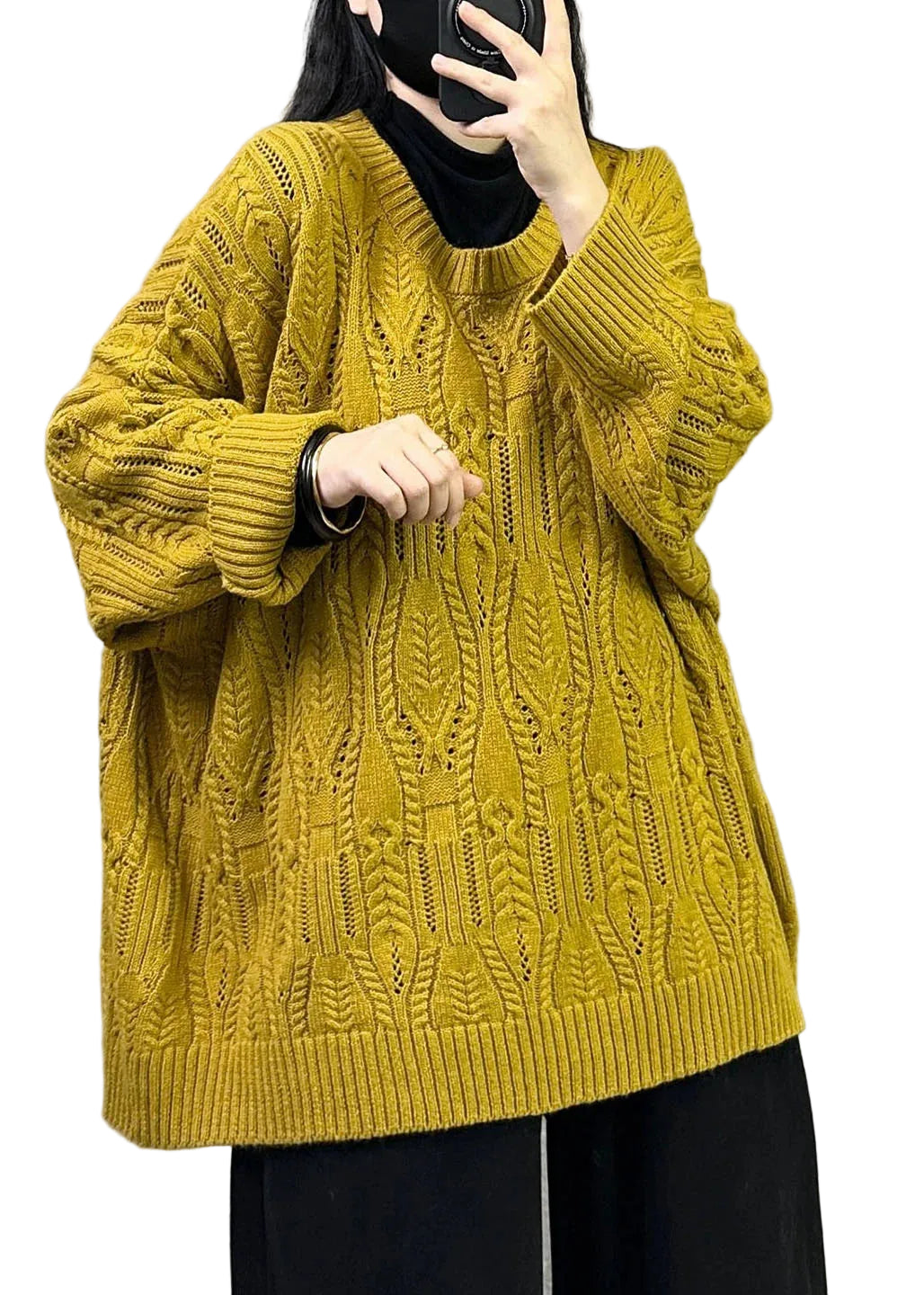 Pull oversize homme style torsadé hiver 0