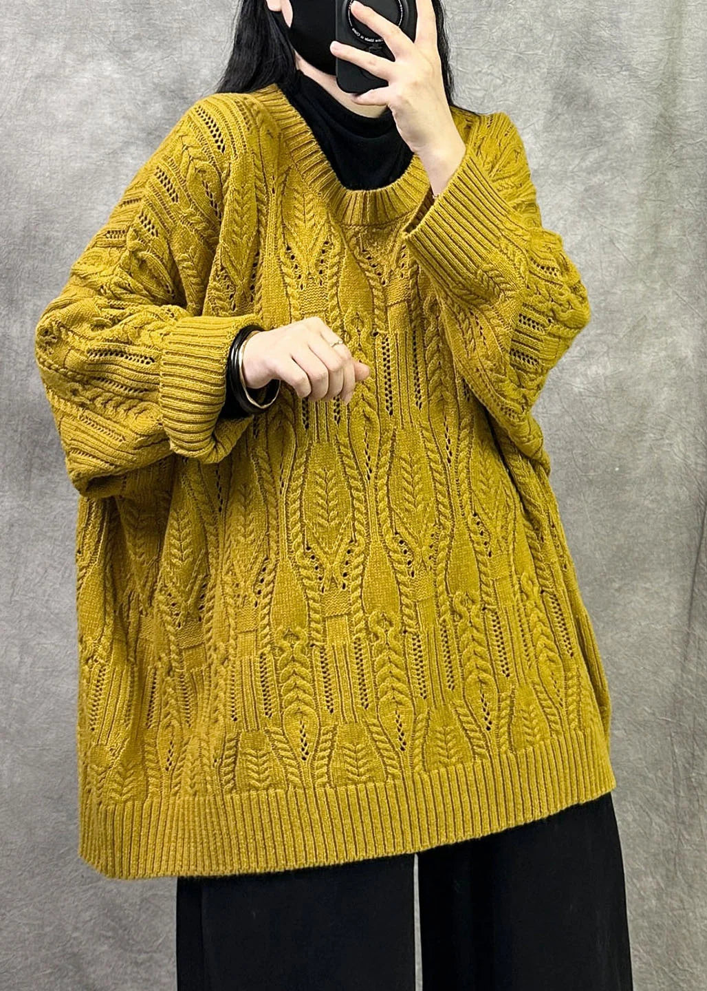 Pull oversize homme style torsadé hiver 2