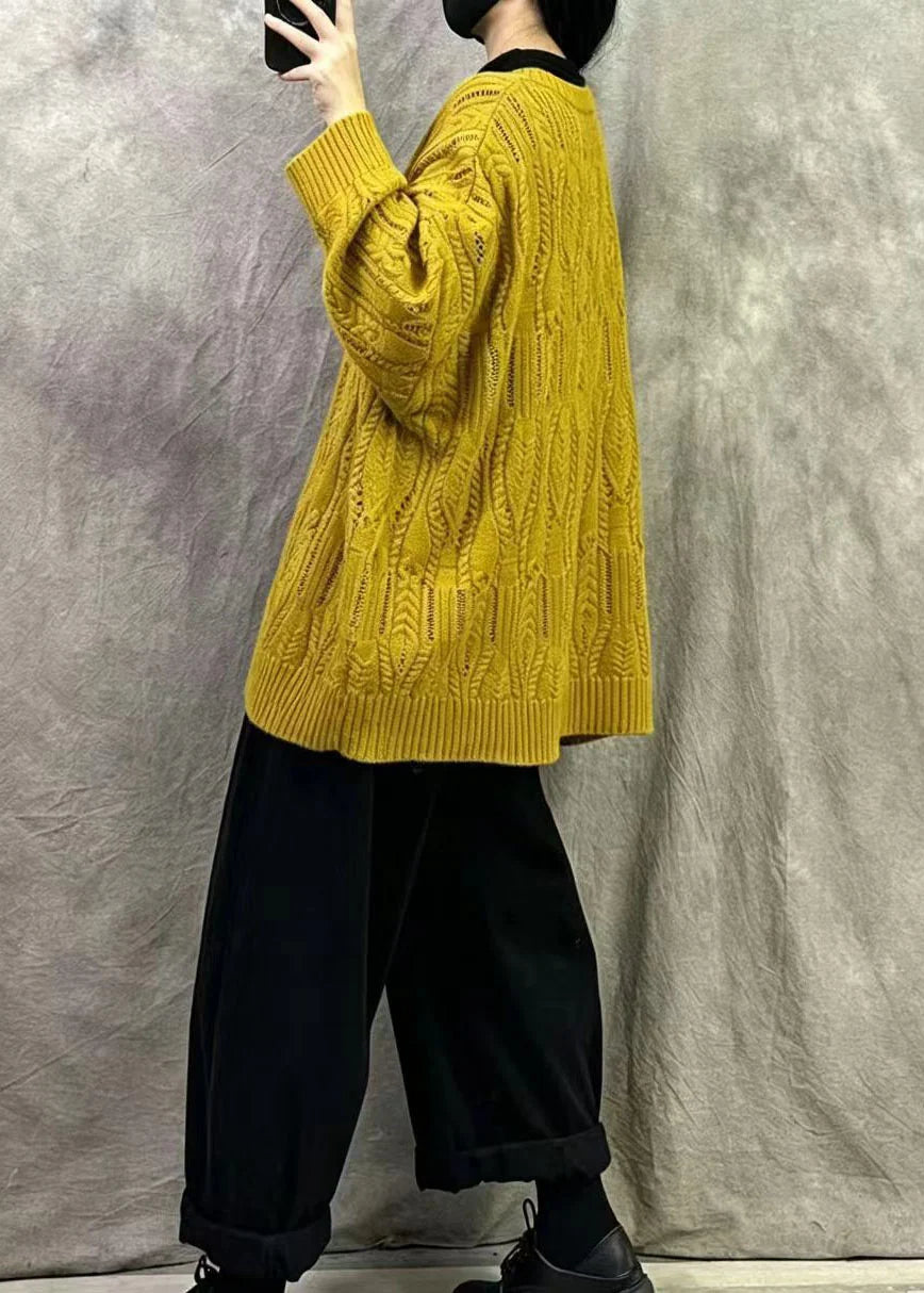 Pull oversize homme style torsadé hiver 3