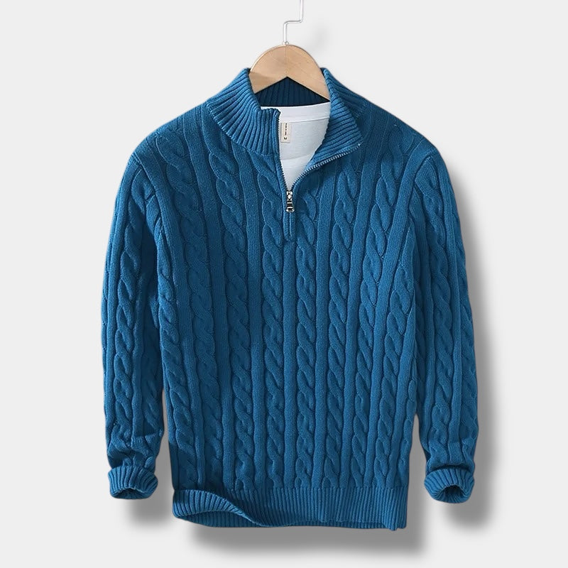 Pull pour Hommes Col Montant en Jacquard 10