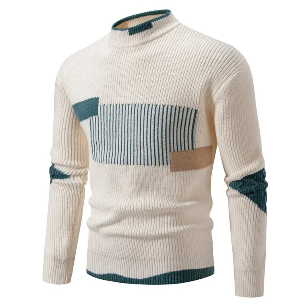 Pull pour hommes à col montant moderne 0