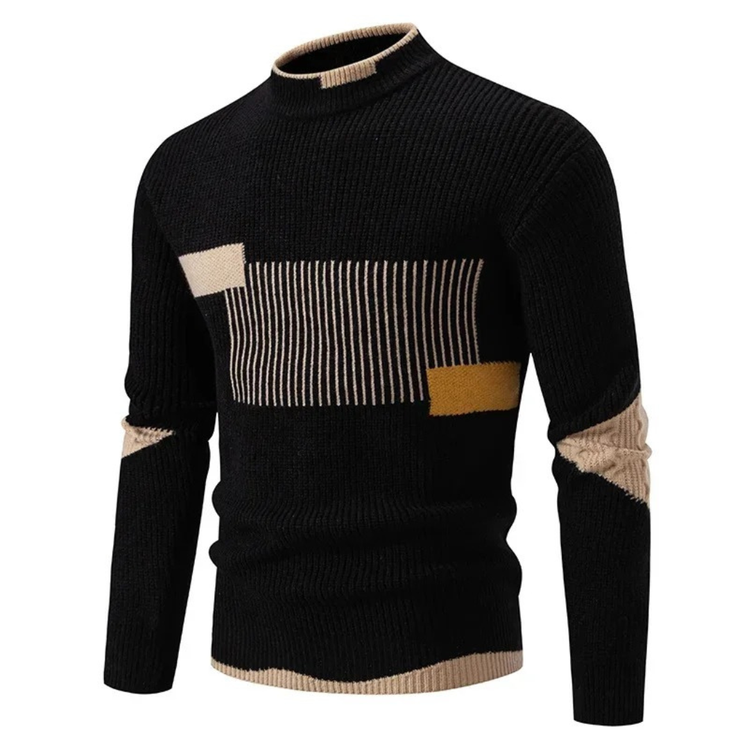 Pull pour hommes à col montant moderne 1