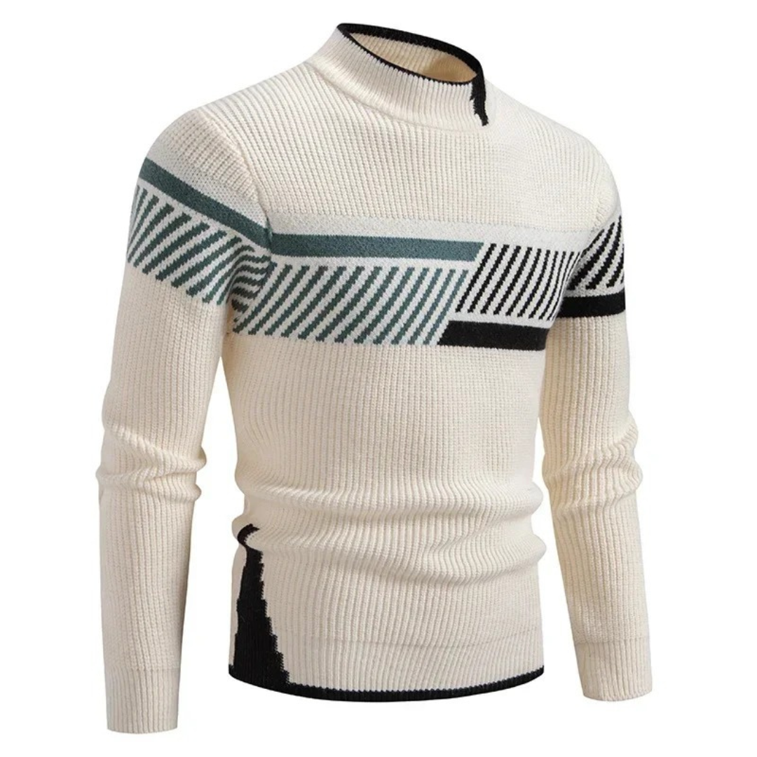 Pull pour hommes à col montant moderne 6