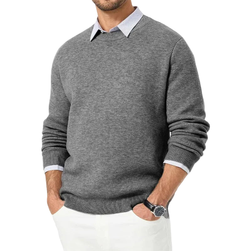 Pull pour hommes à col rond classique 0