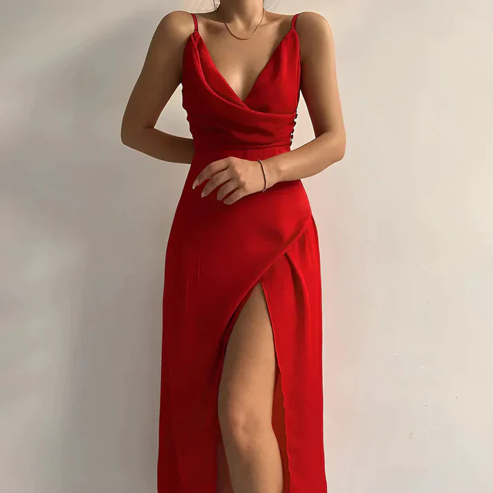 Variant image for Robe de Soirée Femme Élégante Polyester Ajustement Flatteur-9
