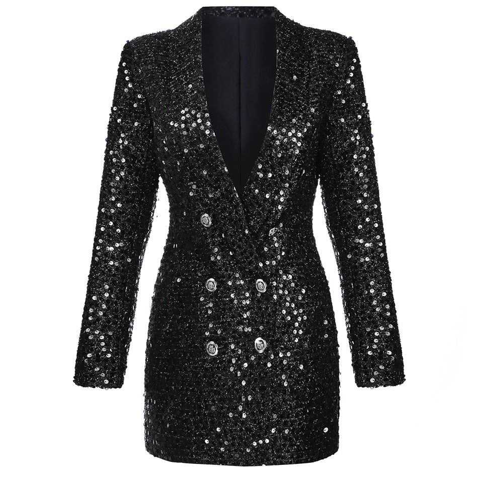 Robe Blazer Scintillante Femme 1