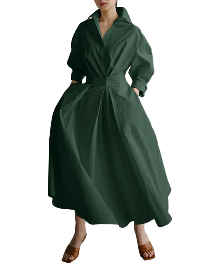 Robe Chemise Femme Chic avec Boutons 6