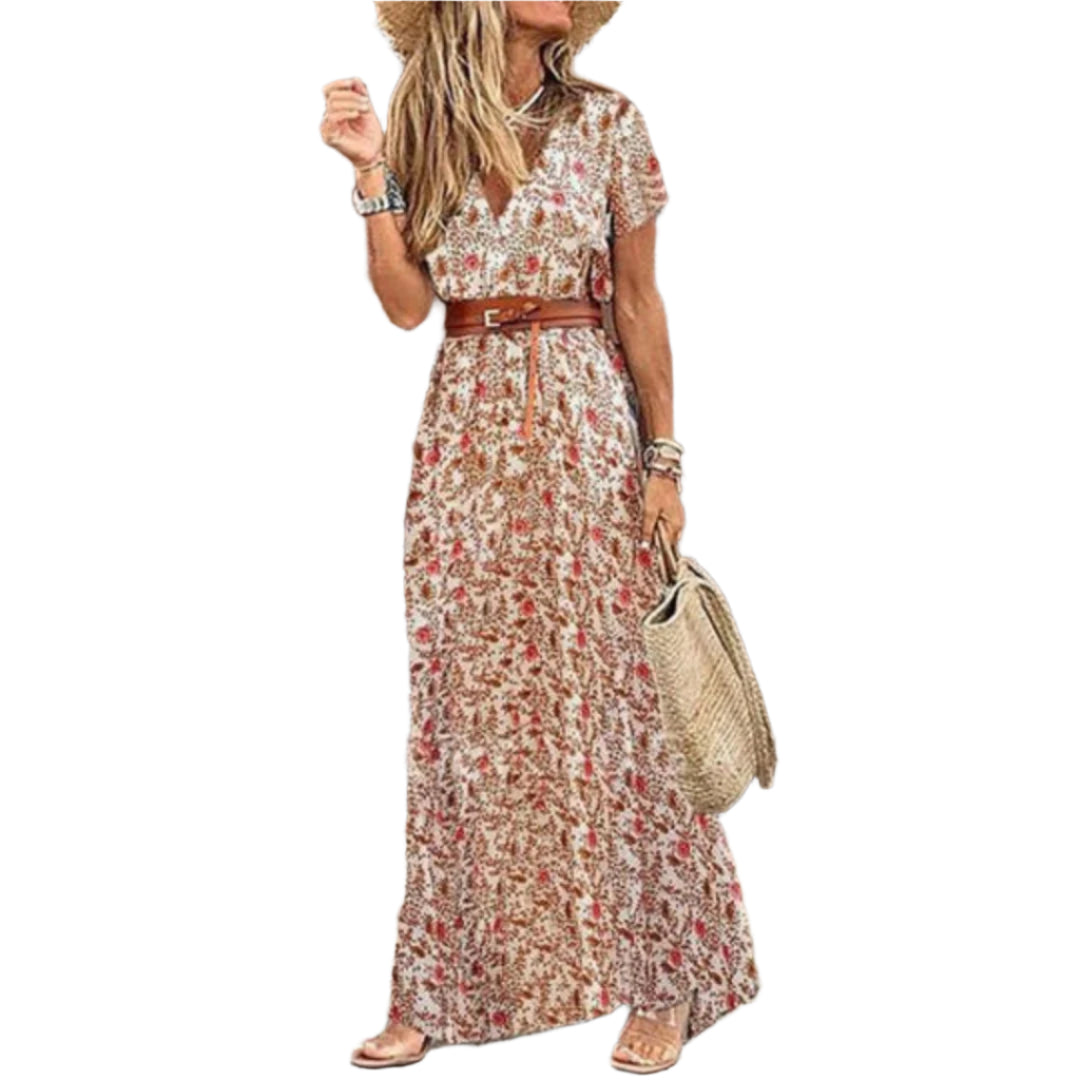 Robe D'Été Femme Longue Décontractée Tissu Léger 0
