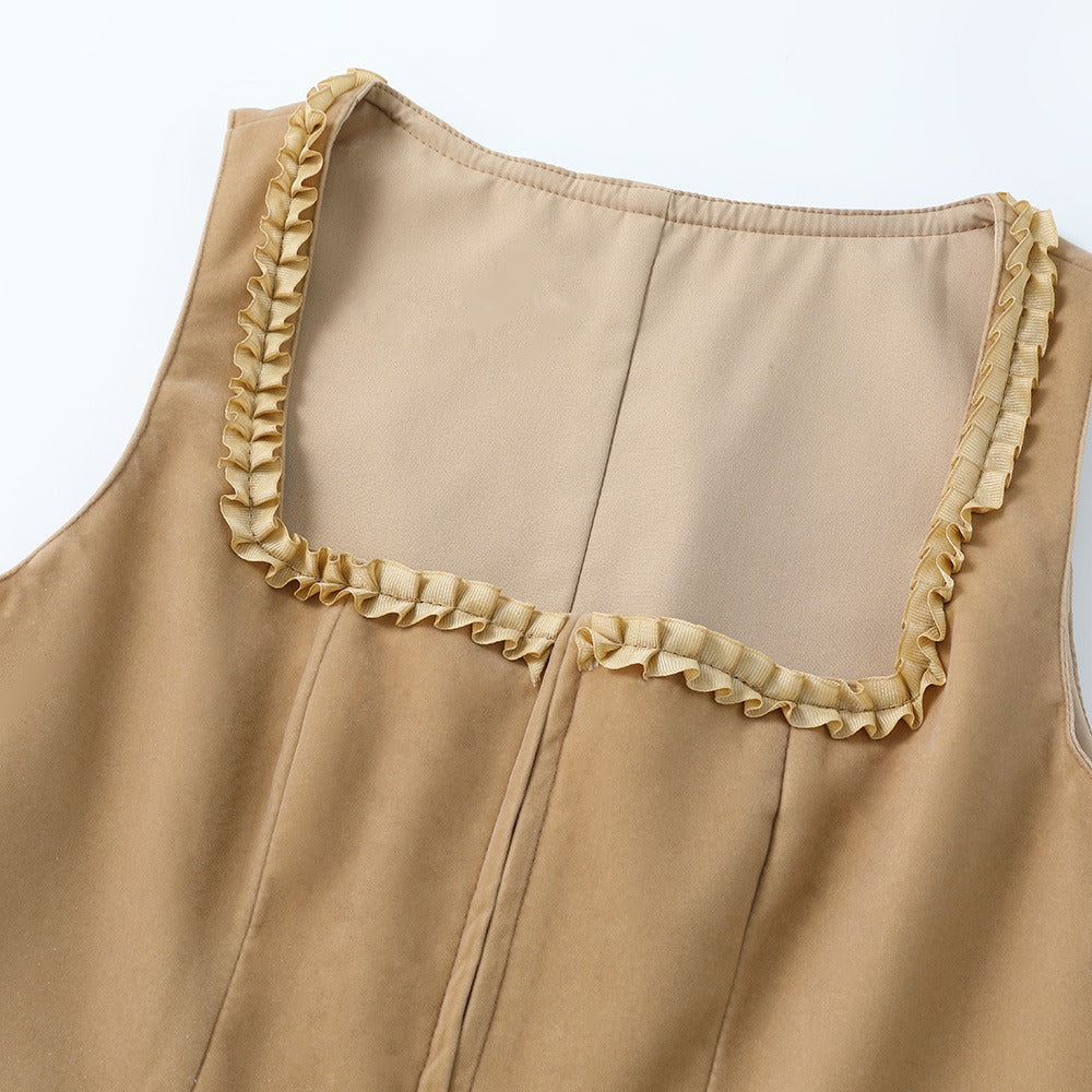 Robe Dirndl Femme Imprimé Léopard Tissu Léger 7