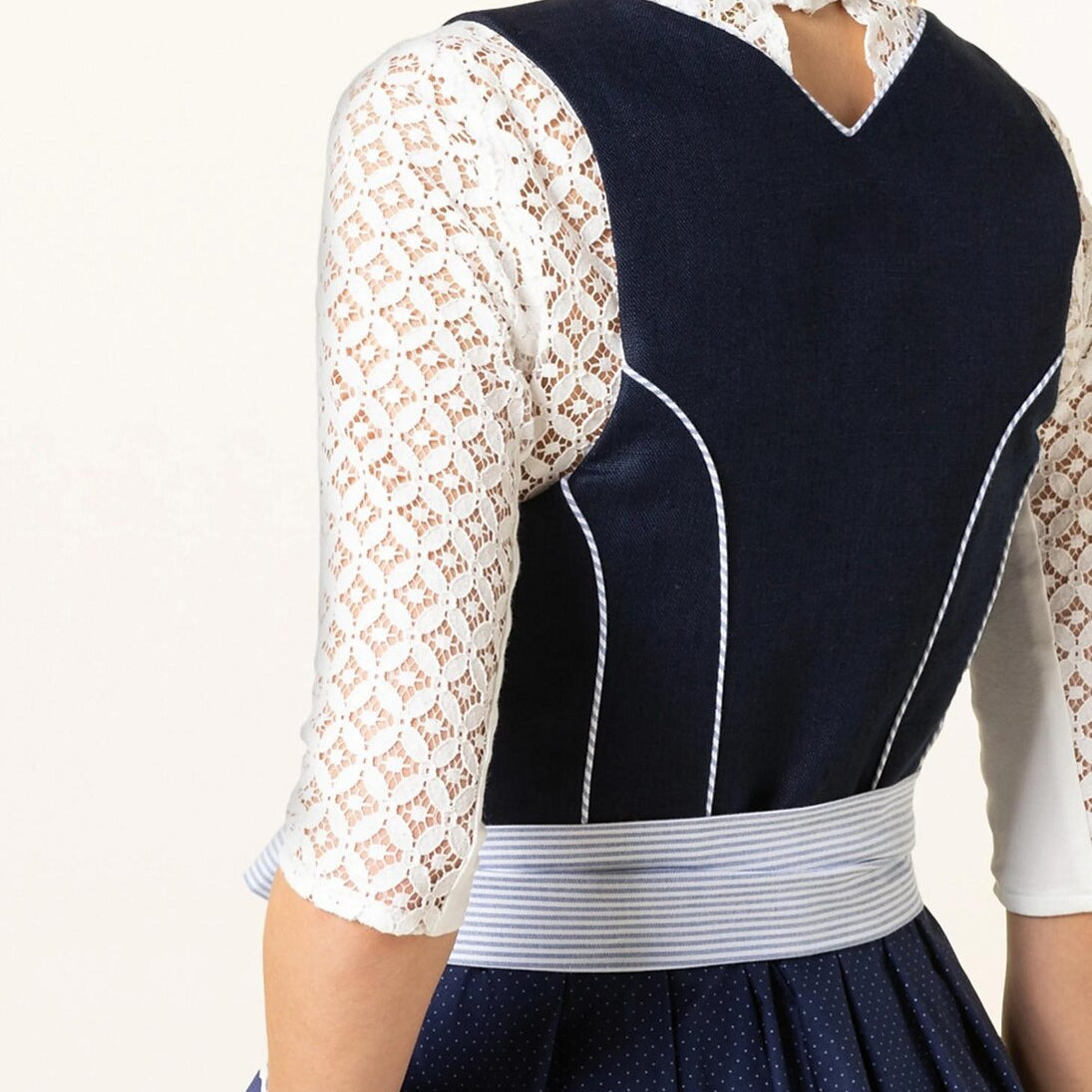 Robe Dirndl Femme Sans Manches Tissu de Qualité avec Jupon Ample 2