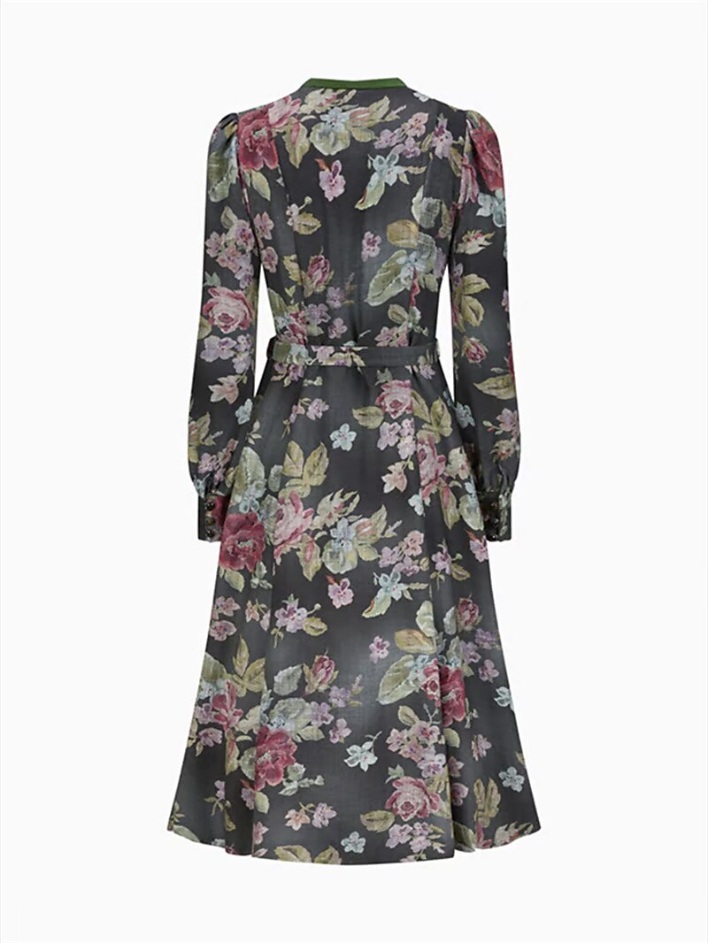 Robe Dirndl Femme Vintage Fleurie avec Schürze Tissu Doux 6