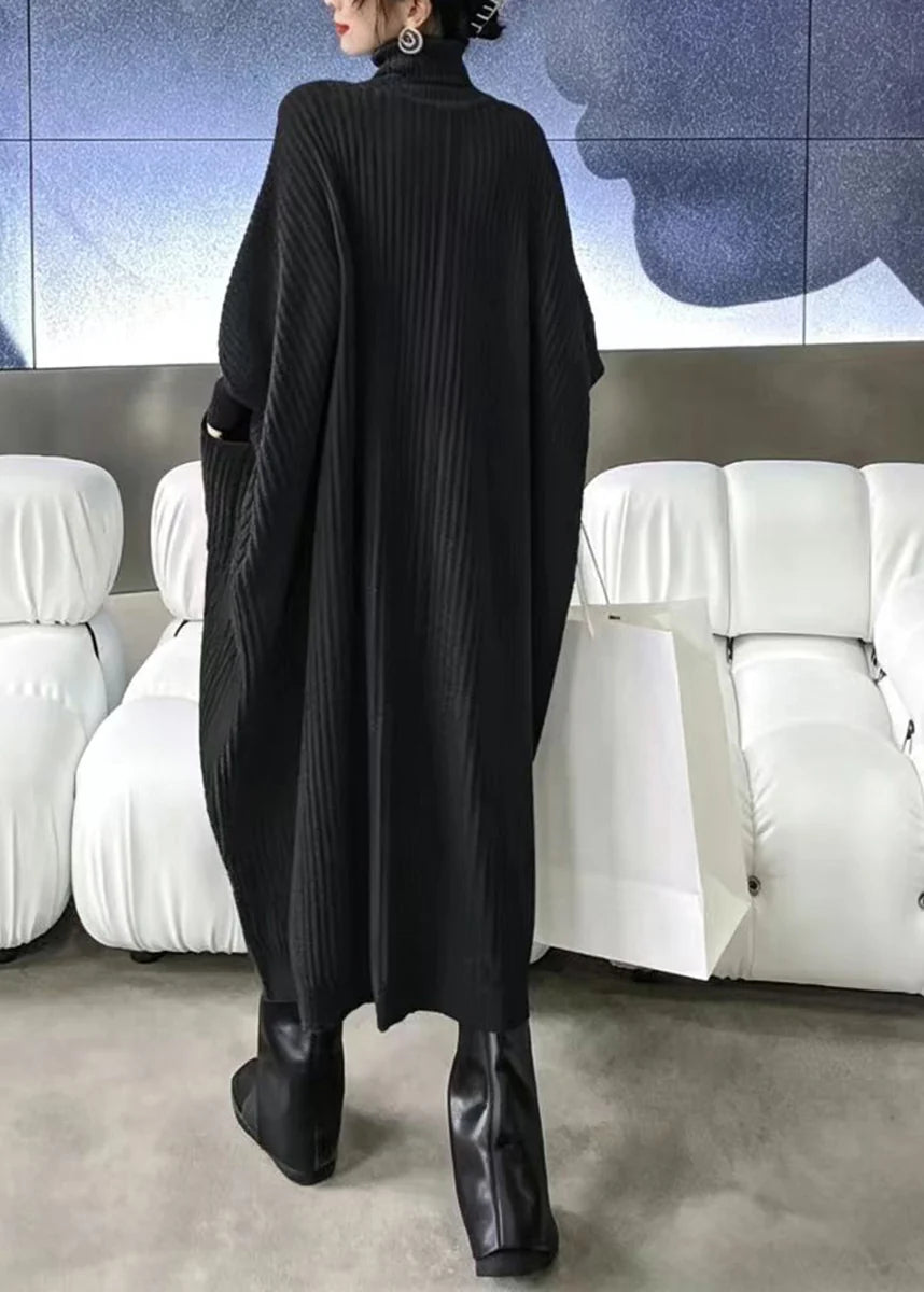 Robe Femme Asymétrique Col Roulé Moderne 4