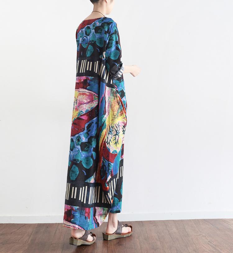 Robe Femme Caftan Imprimé Oversize Automne 2
