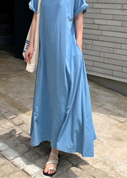 Robe Femme Col Rond Manches Courtes Coupe Ample 4