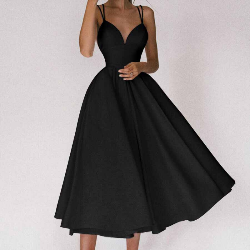 Robe Femme Décolleté en V Chic 0