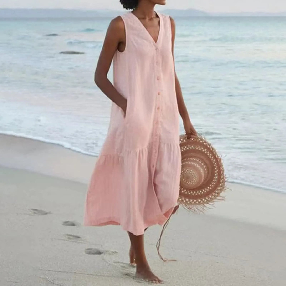 Robe Femme Décolleté en V Élégante 2