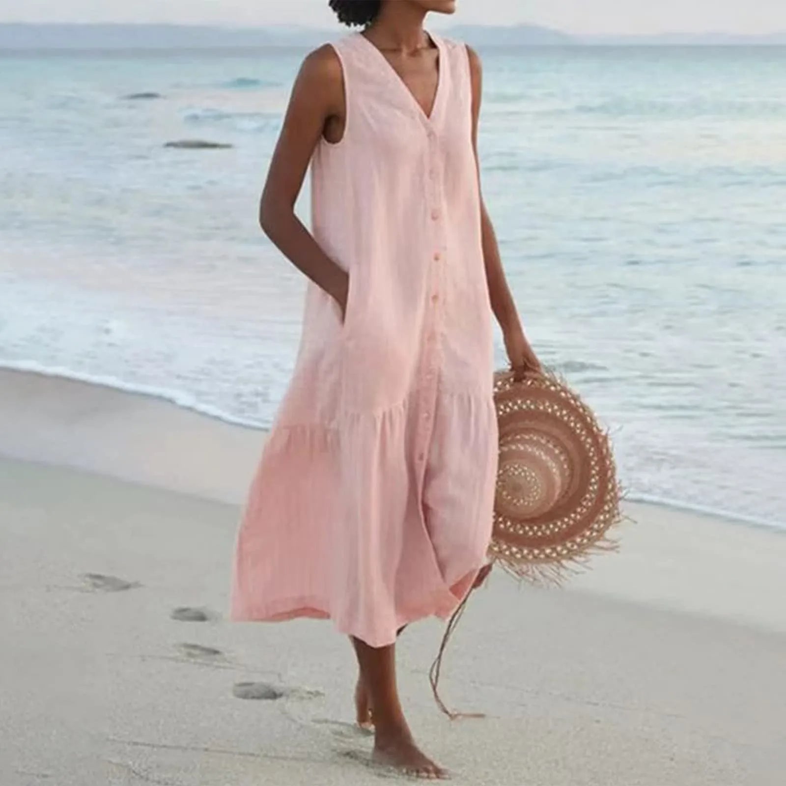 Robe Femme Décolleté en V Élégante 2