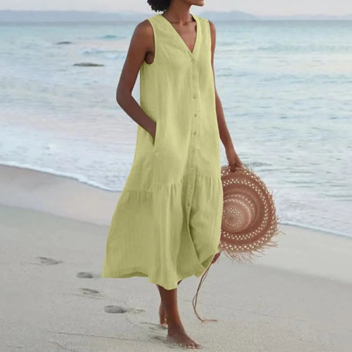 Robe Femme Décolleté en V Élégante 3