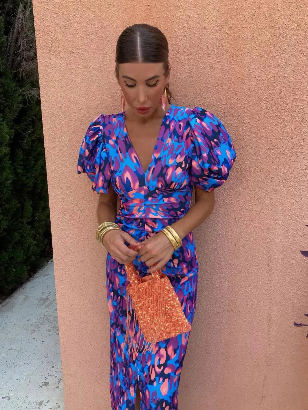 Robe Femme Manches Bouffantes Chic 0