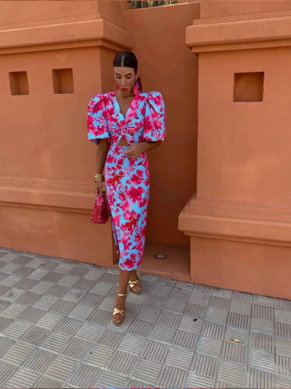 Robe Femme Manches Bouffantes Chic 5