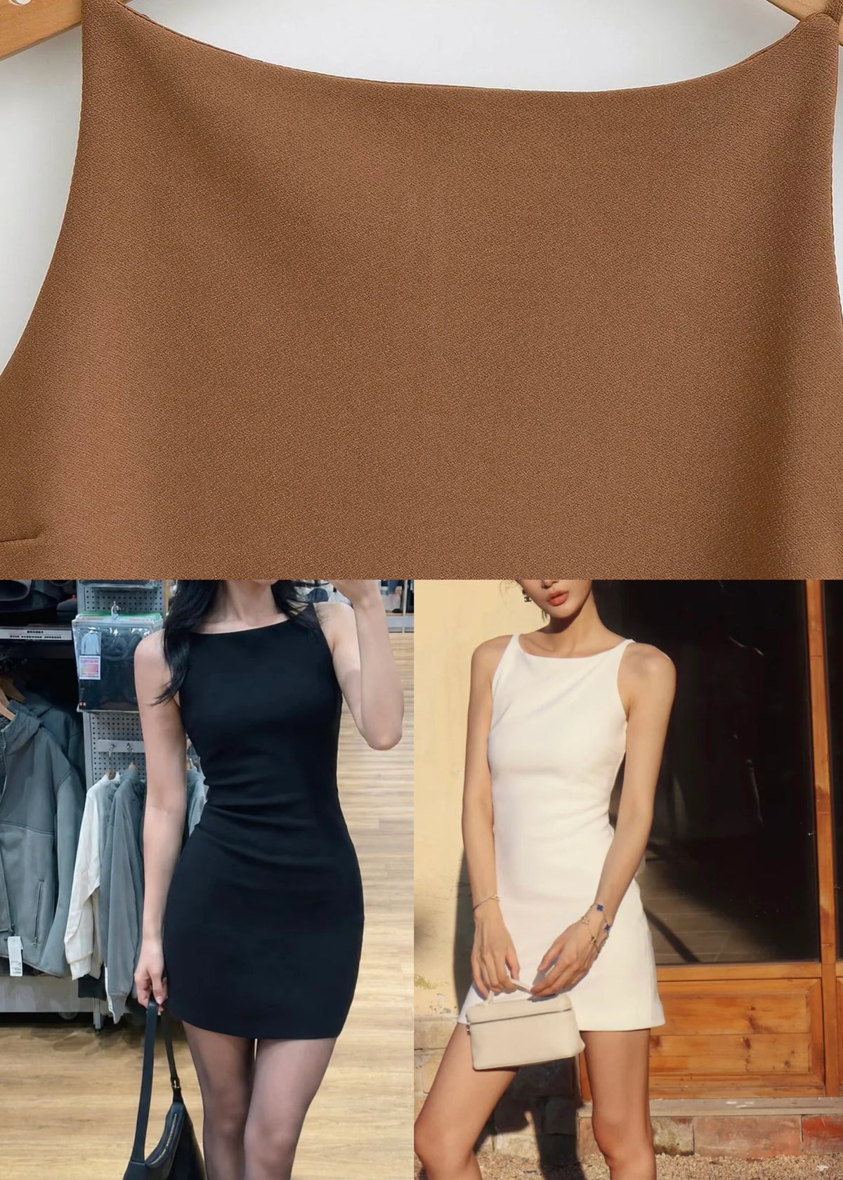 Robe Femme Mi-Longue Coupe Ajustée Patchwork Moderne 4