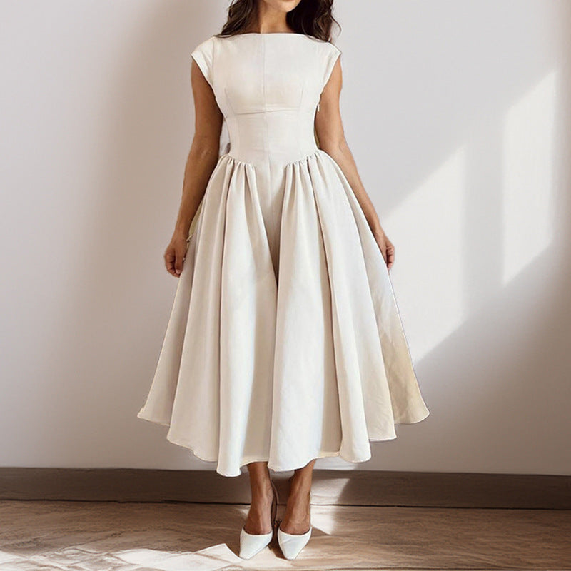 Robe Femme Midi Élégante Sans Manches 0