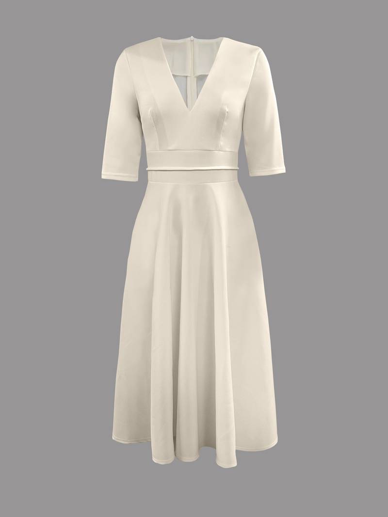 Robe Femme Midi Évasée pour Soirée Élégante 4