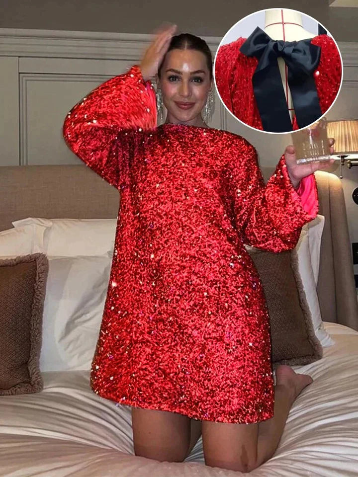 Robe Femme Midi Pailletée Glamour pour Soirée 2